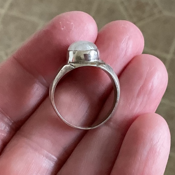 NWOT Sterling Silver 925 Moon Stone Ring Size US 7.5 - Picture 3 of 10
